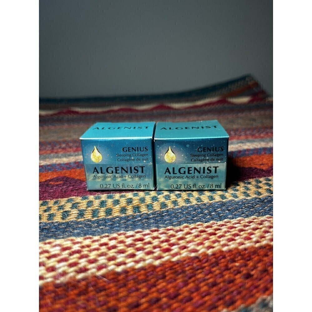Algenist GENIUS Sleeping Collagen, 0.27 Fl Oz Lot Of 2